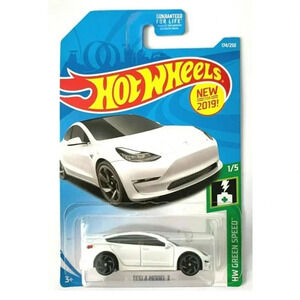 Hot Wheels Tesla Model S HW Green Speed Series - 1:64 Scale Diecast Model